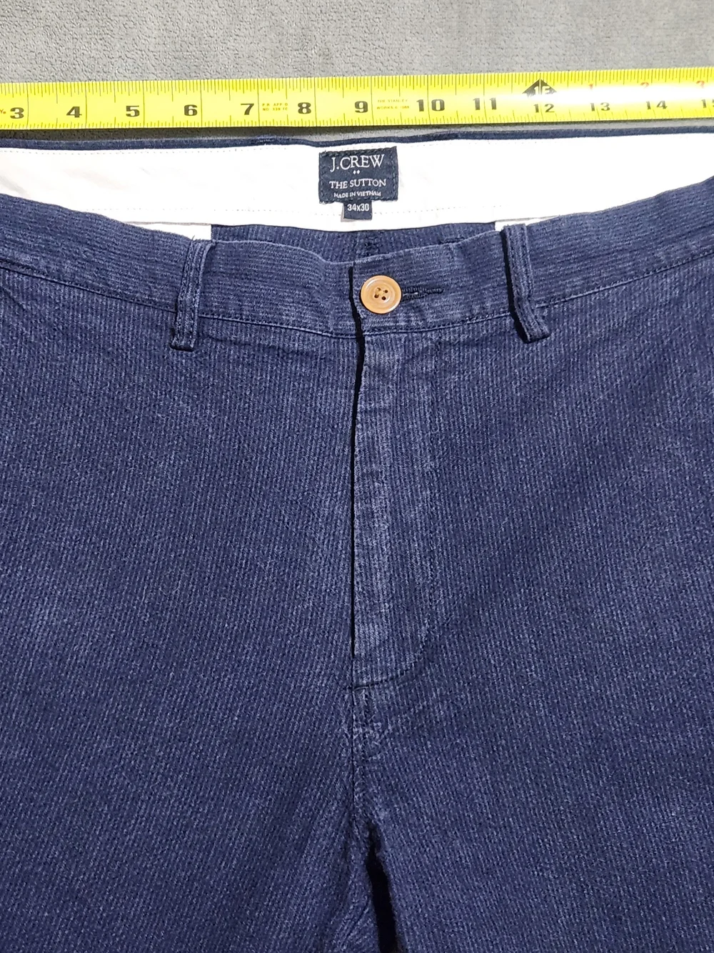 J.Crew The Sutton Blue Linen Blend Pants 34x30